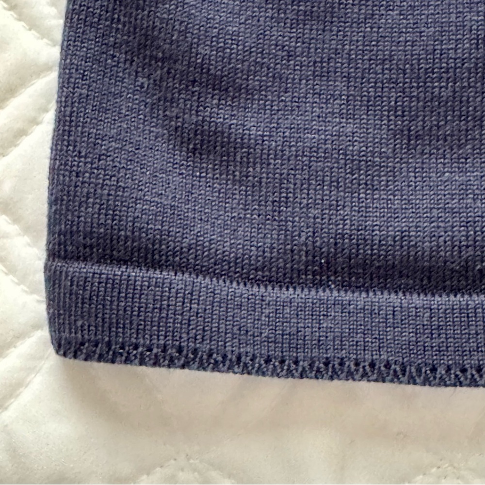 Pendleton Vintage Short Sleeve Silk Blend Crewneck Sweater Tee Navy Blue Sz PS - Picture 10 of 13